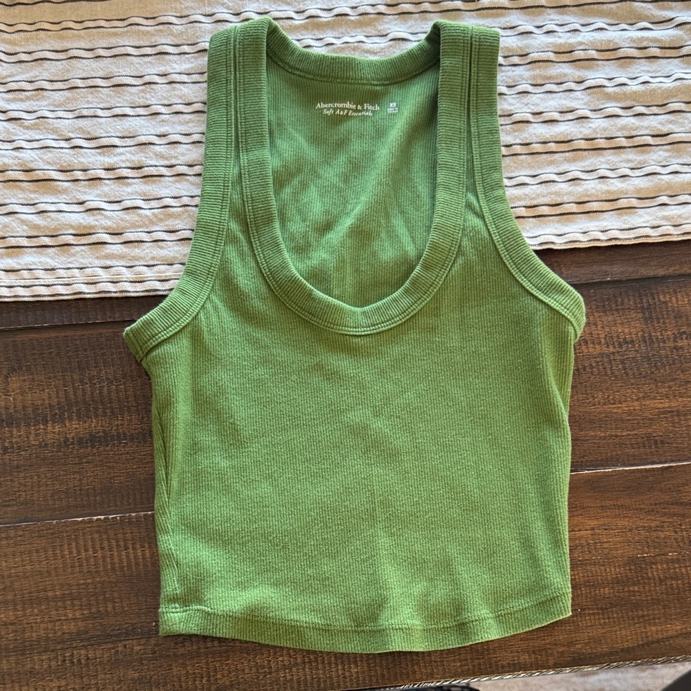 Abercrombie & Fitch Bright Green Ribbed Tank